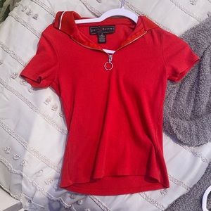 Red Zip Up Top